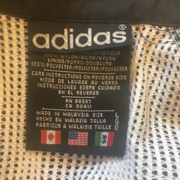 Adidas Black Nylon Zip Up Jacket - Picture 3 of 3